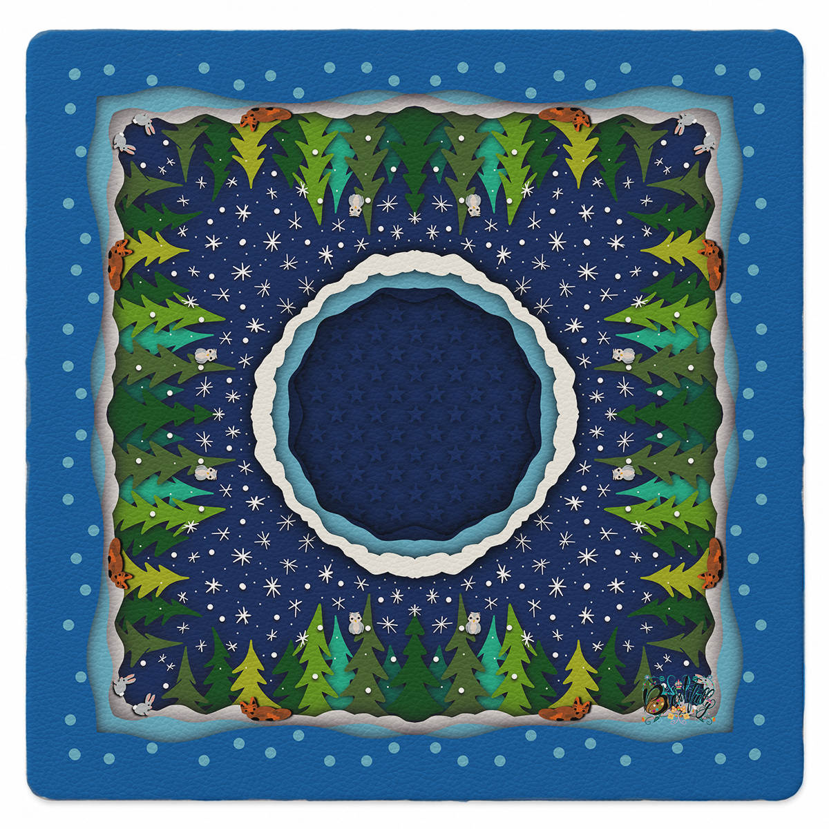 Snow Much Fun |  33"x 33" SI Signature™ faux leather