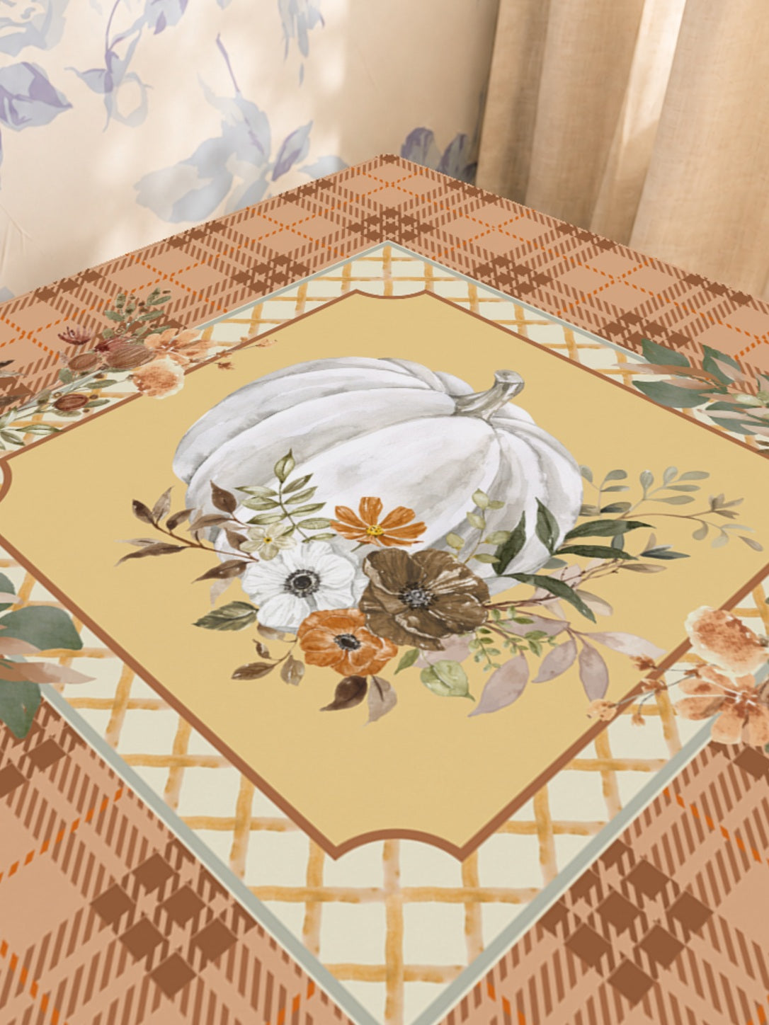 Mahjong by SI™ Squash Goals Mahjong Mat — Sunlit Close-up [sunlit-closeup-square]