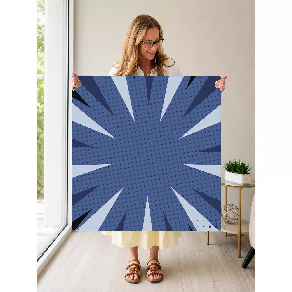Mahjong by SI™ Star Power Blue Mahjong Mat — Held Mat Portrait [held-mat-portrait-square]