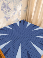 Mahjong by SI™ Star Power Blue Mahjong Mat — Sunlit Detail [studio-detail-square]