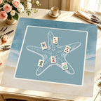 Mahjong by SI™ Starfish Wishes Mahjong Mat — Styled Tile Table [styled-tile-table-square]