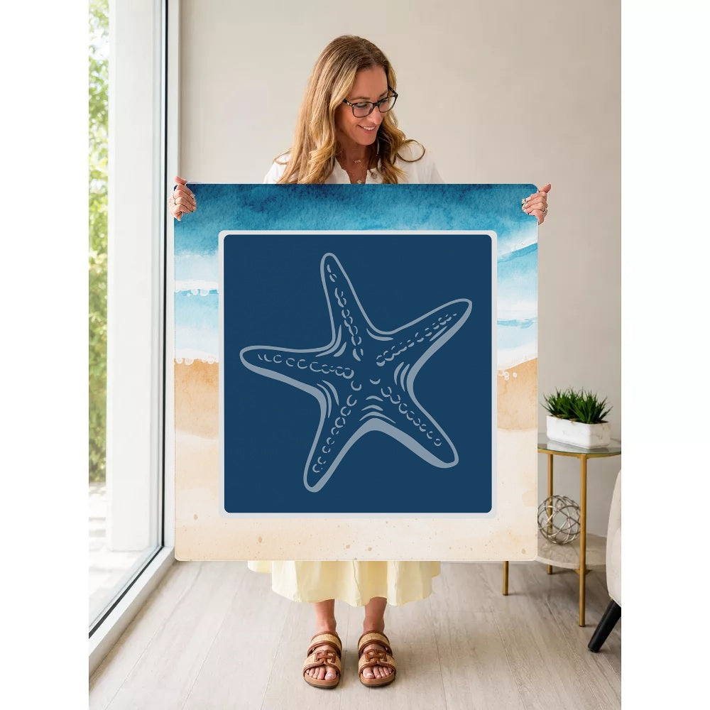 Mahjong by SI™ Starry Night at Sea Mahjong Mat — Held Mat Portrait [held-mat-portrait-square]