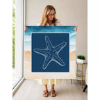 Mahjong by SI™ Starry Night at Sea Mahjong Mat — Held Mat Portrait [held-mat-portrait-square]