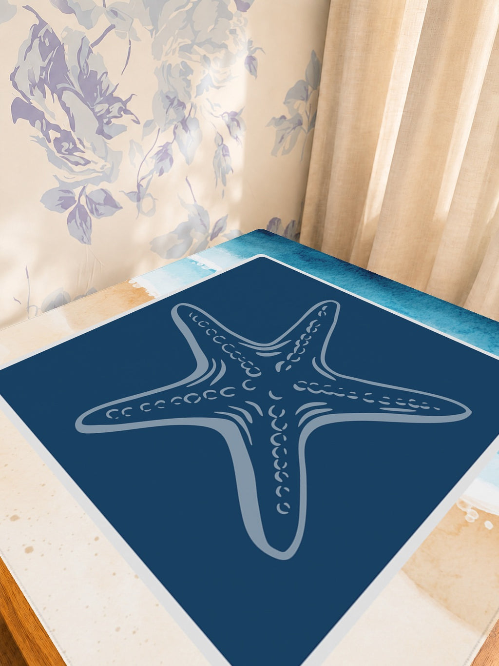 Mahjong by SI™ Starry Night at Sea Mahjong Mat — Sunlit Detail [studio-detail-square]