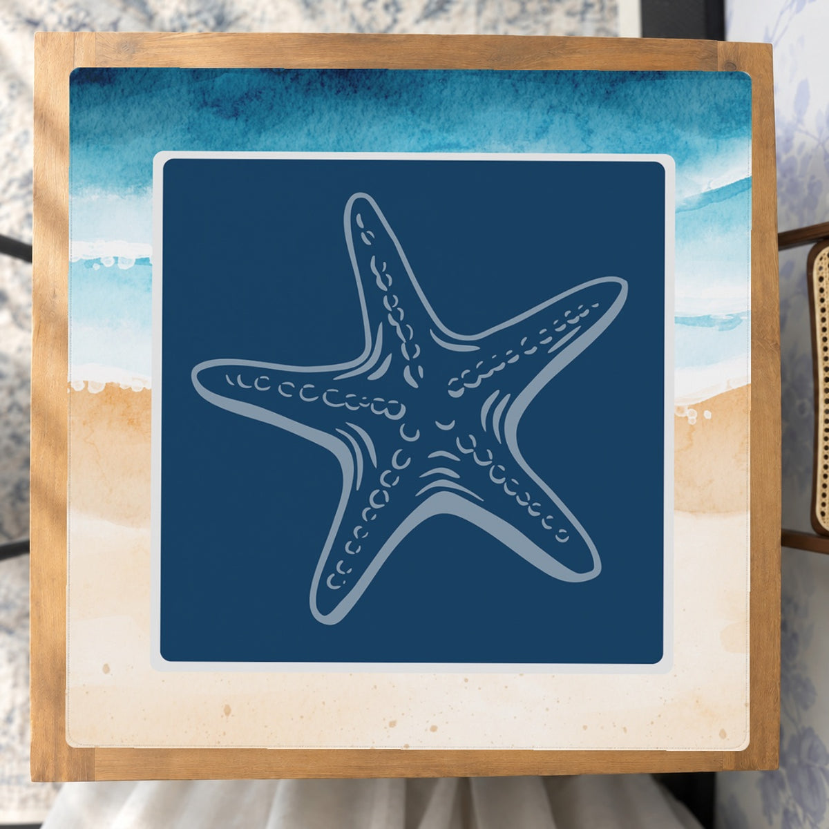 Mahjong by SI™ Starry Night at Sea Mahjong Mat — Studio Overhead [studio-overhead-square]