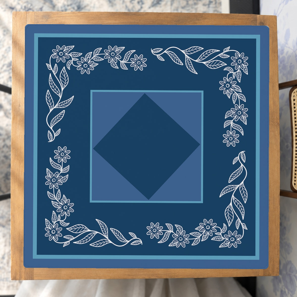 Mahjong by SI™ Stem Situation | Blue Mahjong Mat — Studio Overhead [studio-overhead-square]