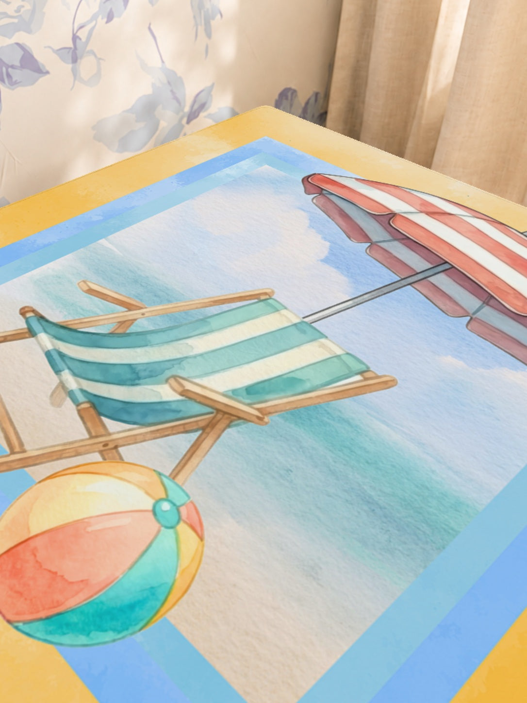 Mahjong by SI™ Sun Day Best Mahjong Mat — Sunlit Close-up [sunlit-closeup-square]