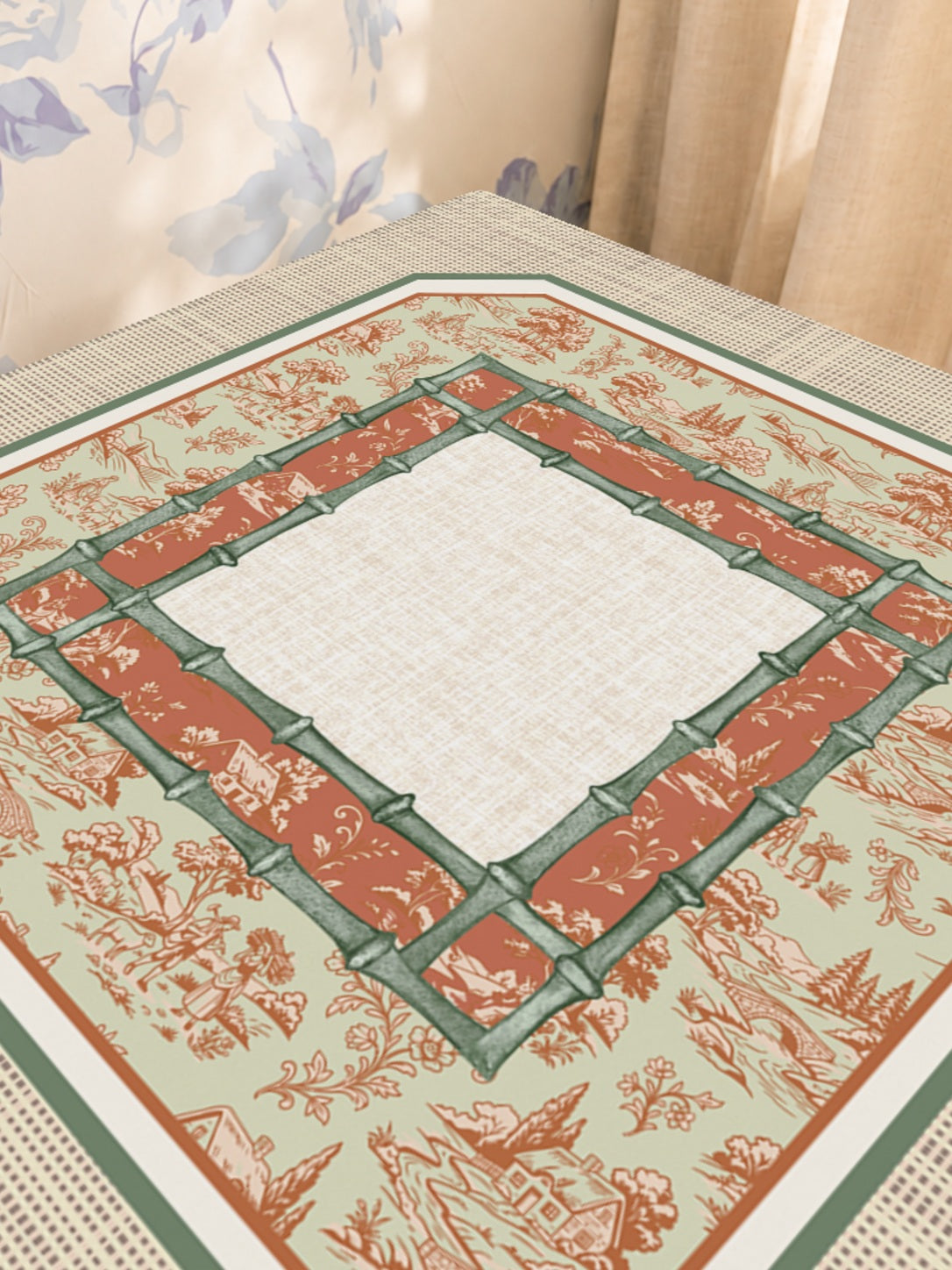 Mahjong by SI™ Sunday at the Manor Mahjong Mat — Sunlit Close-up [sunlit-closeup-square]