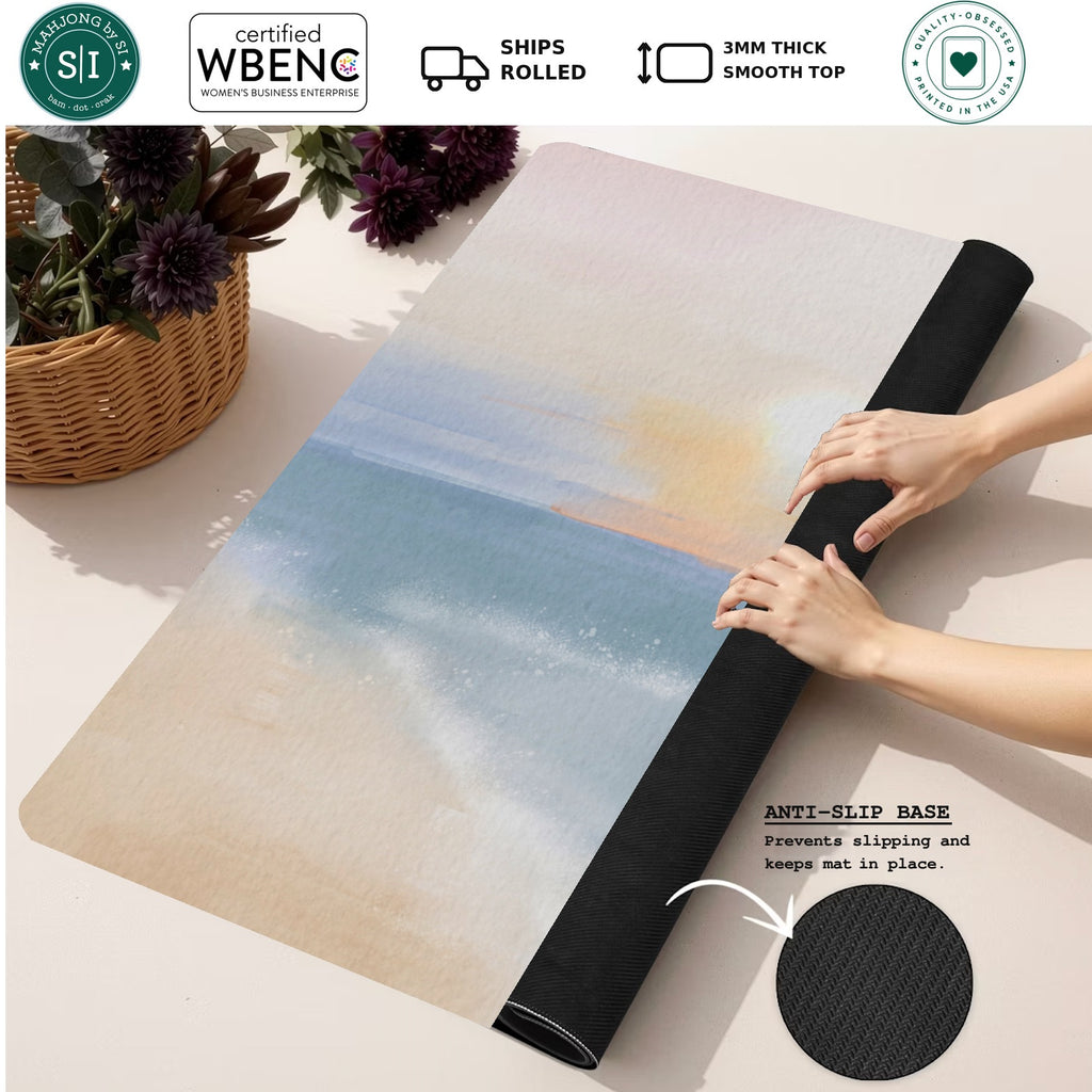 Mahjong by SI™ Sunrise Service Mahjong Mat — Rolled Mat Feature Image [rolled-feature-square]