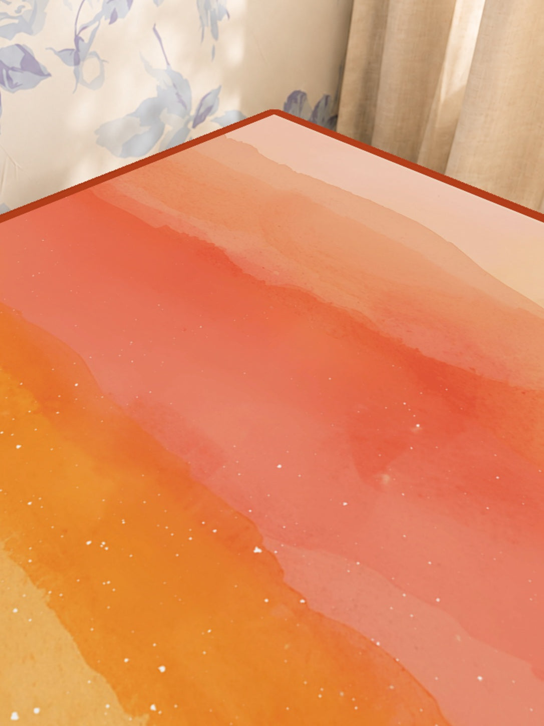 Mahjong by SI™ Sunset Spritz Mahjong Mat — Sunlit Close-up [sunlit-closeup-square]