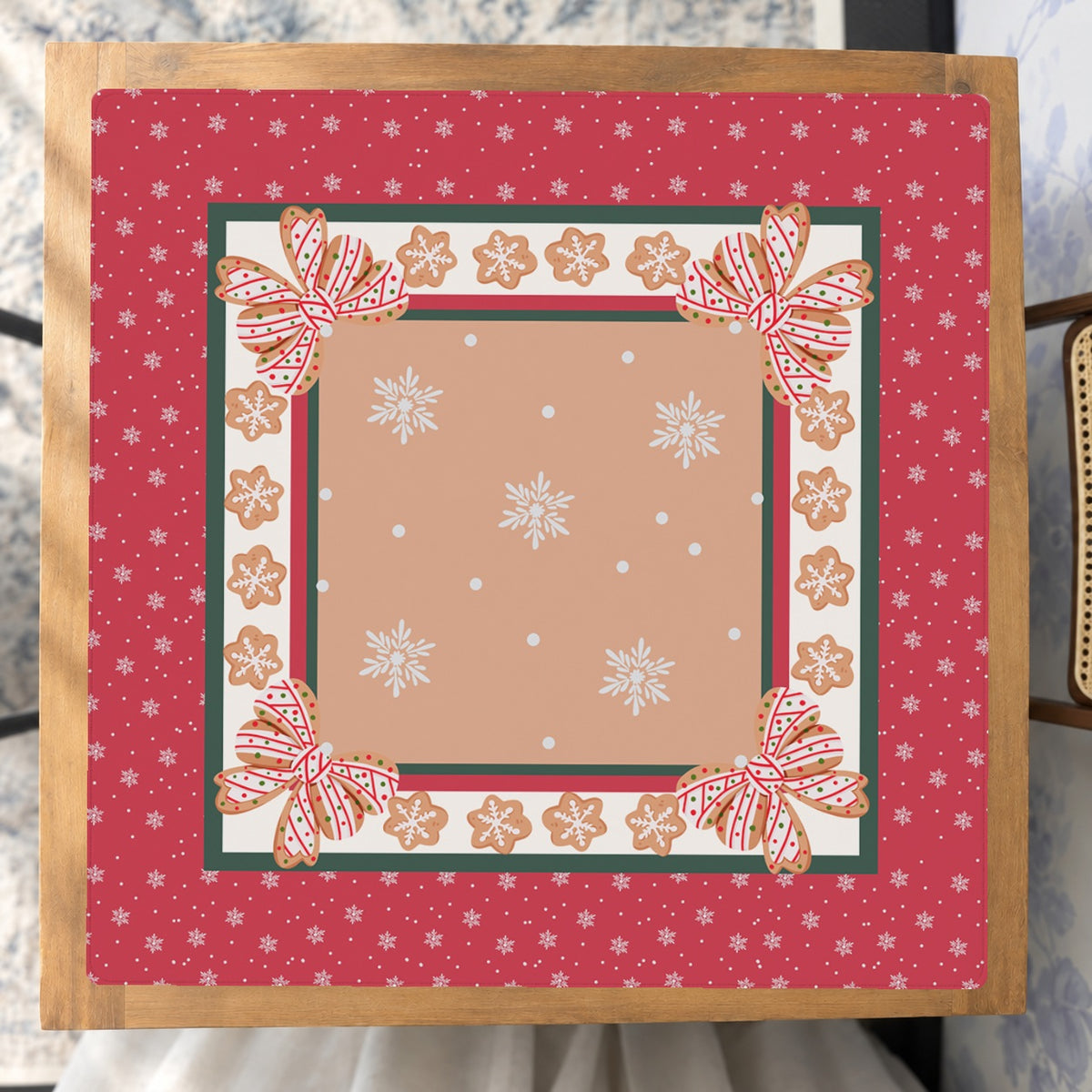 Mahjong by SI™ Sweet on Christmas Mahjong Mat — Studio Overhead [studio-overhead-square]