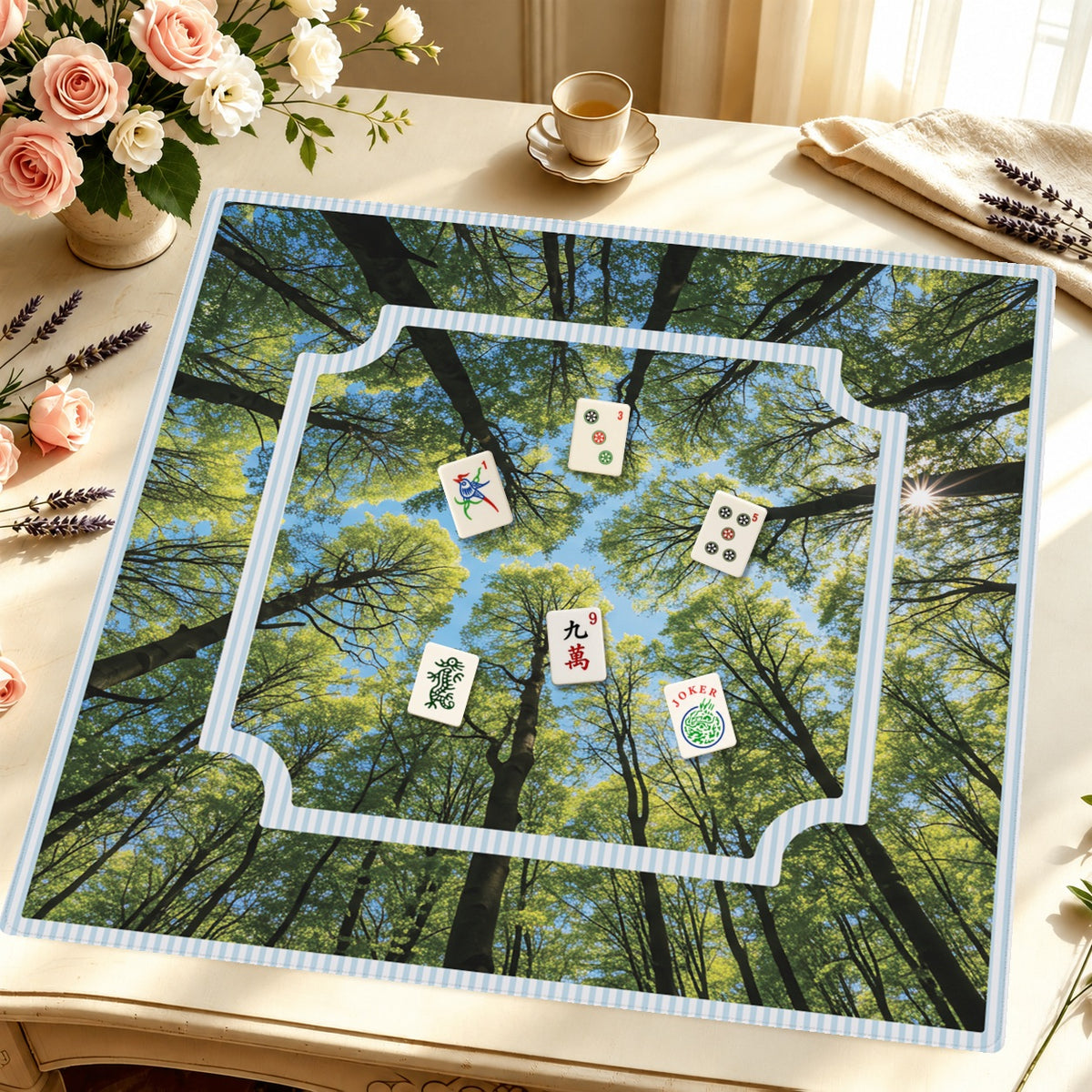 Mahjong by SI™ Tall Timber Mahjong Mat — Styled Tile Table [styled-tile-table-square]
