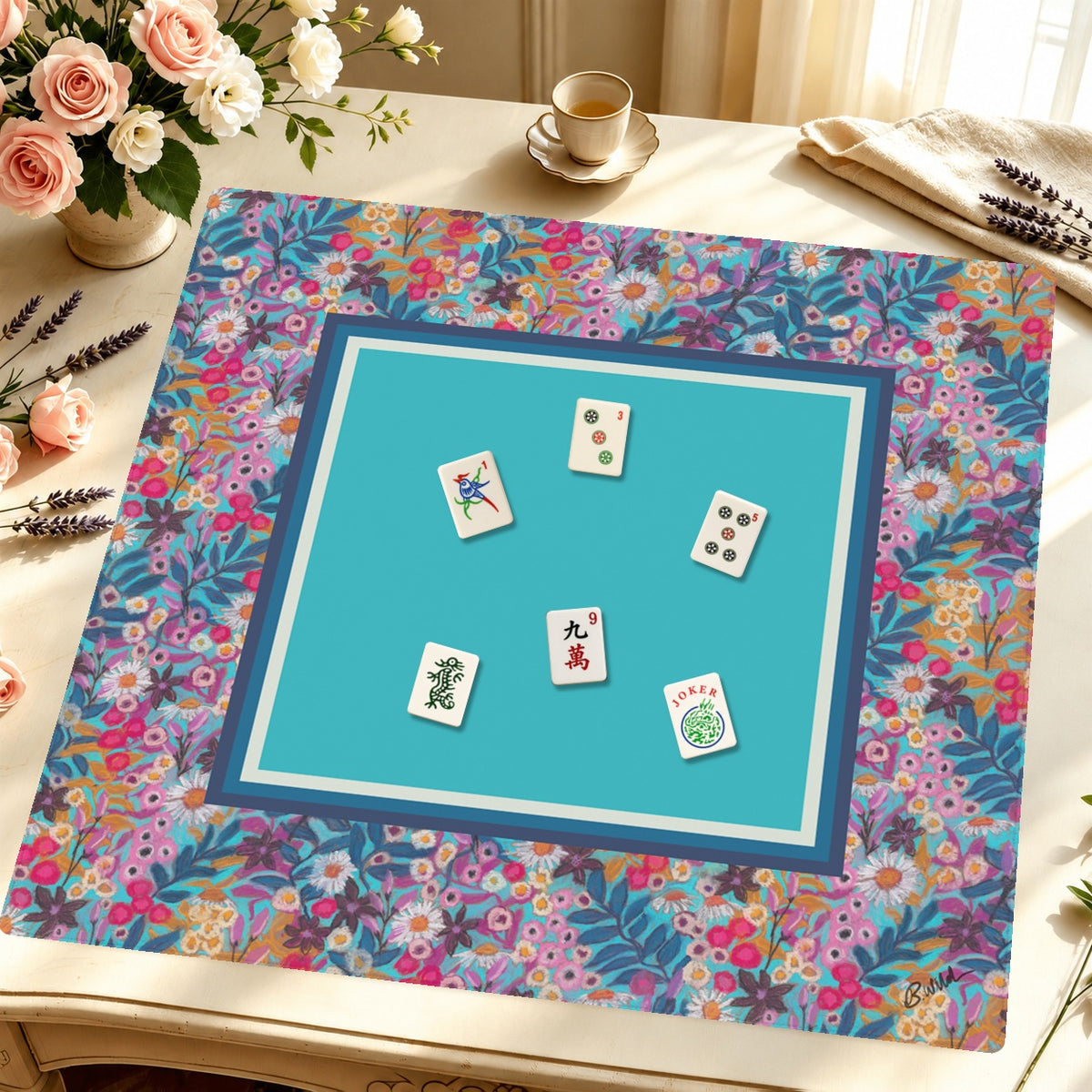 Tea Party at Jade’s — Styled Tile Table [styled-tile-table-square]