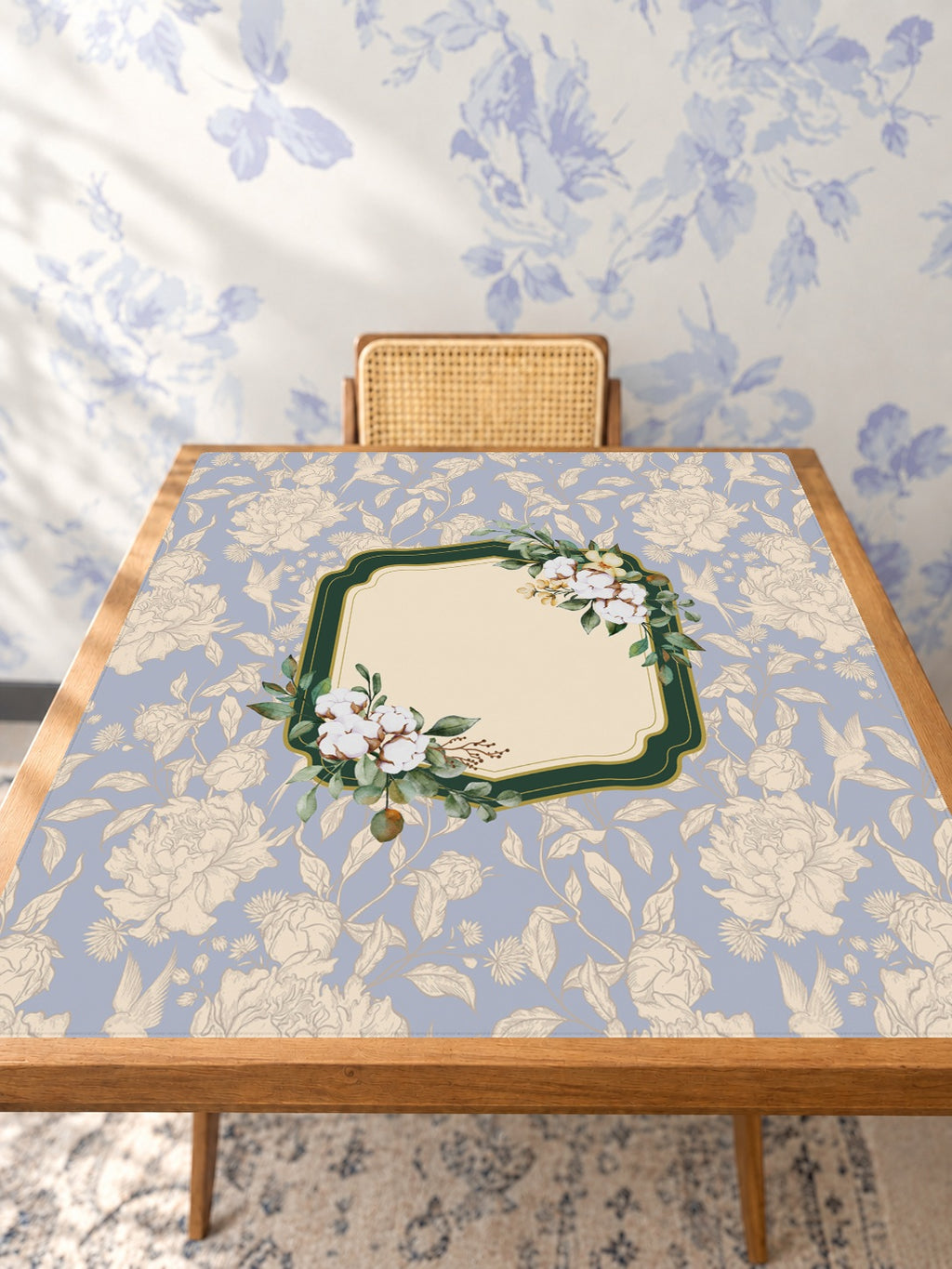 Mahjong by SI™ The Conservatory Mahjong Mat — Studio Table Angle [studio-angle-square]