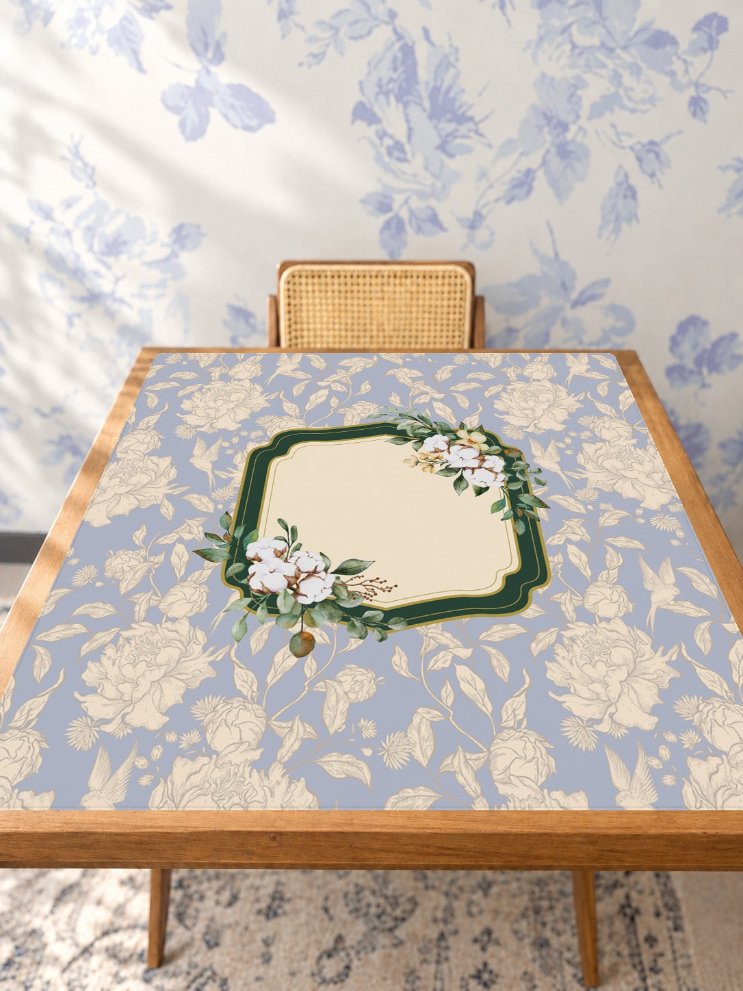 Mahjong by SI™ The Conservatory Mahjong Mat — Studio Table Angle [studio-angle-square]