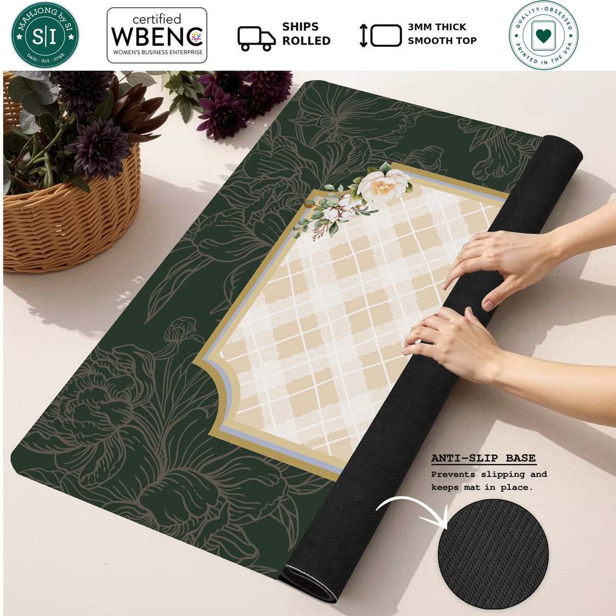 Mahjong by SI™ The Drawing Room Mahjong Mat — Rolled Mat Feature Image [rolled-feature-square]