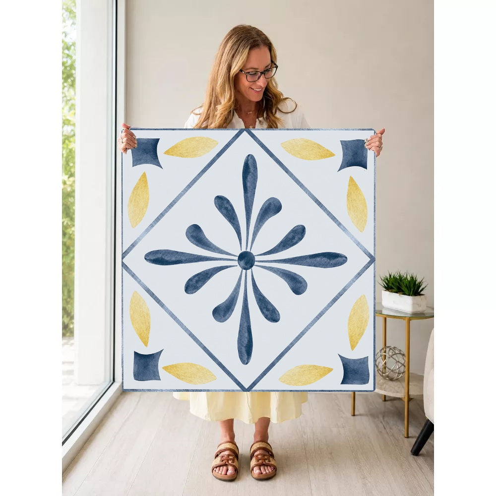 Mahjong by SI™ Tile Me More | Blue Mahjong Mat — Held Mat Portrait [held-mat-portrait-square]