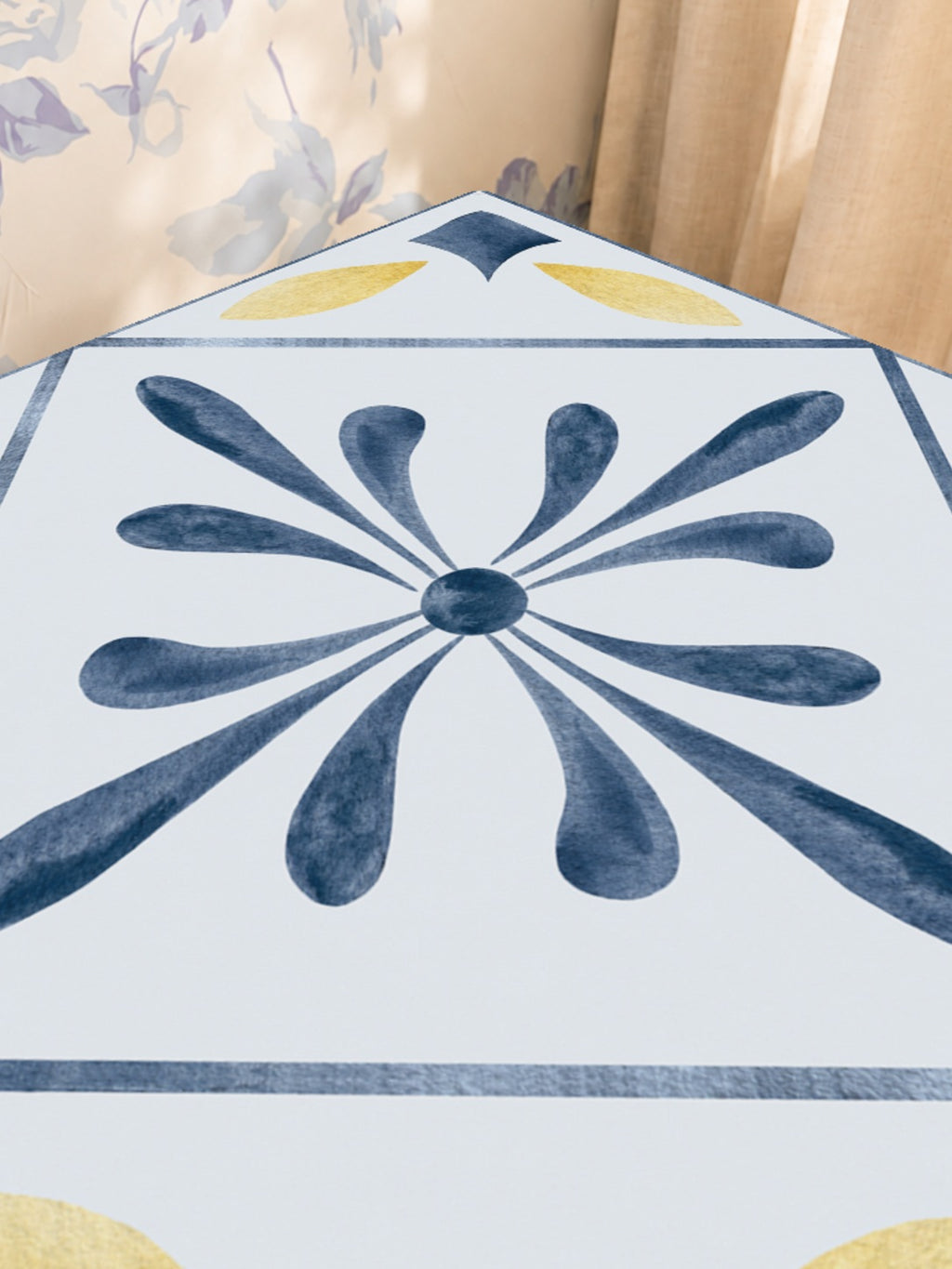Mahjong by SI™ Tile Me More | Blue Mahjong Mat — Sunlit Close-up [sunlit-closeup-square]