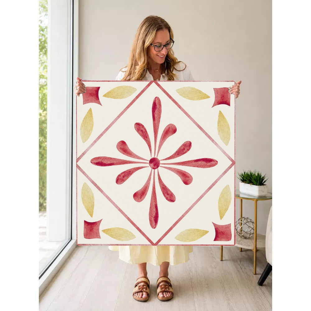 Mahjong by SI™ Tile Me More | Red Mahjong Mat — Held Mat Portrait [held-mat-portrait-square]
