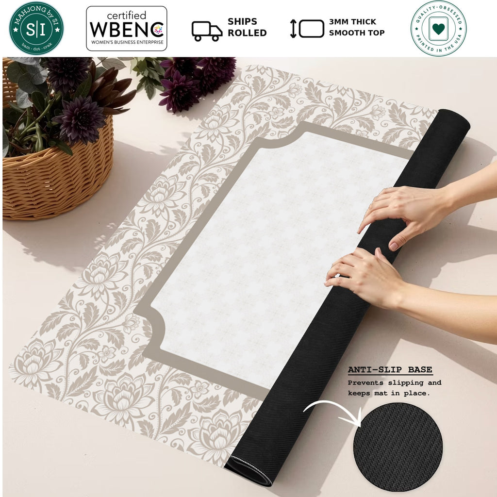 Mahjong by SI™ Timeless Taupe Mahjong Mat — Rolled Mat Feature Image [rolled-feature-square]