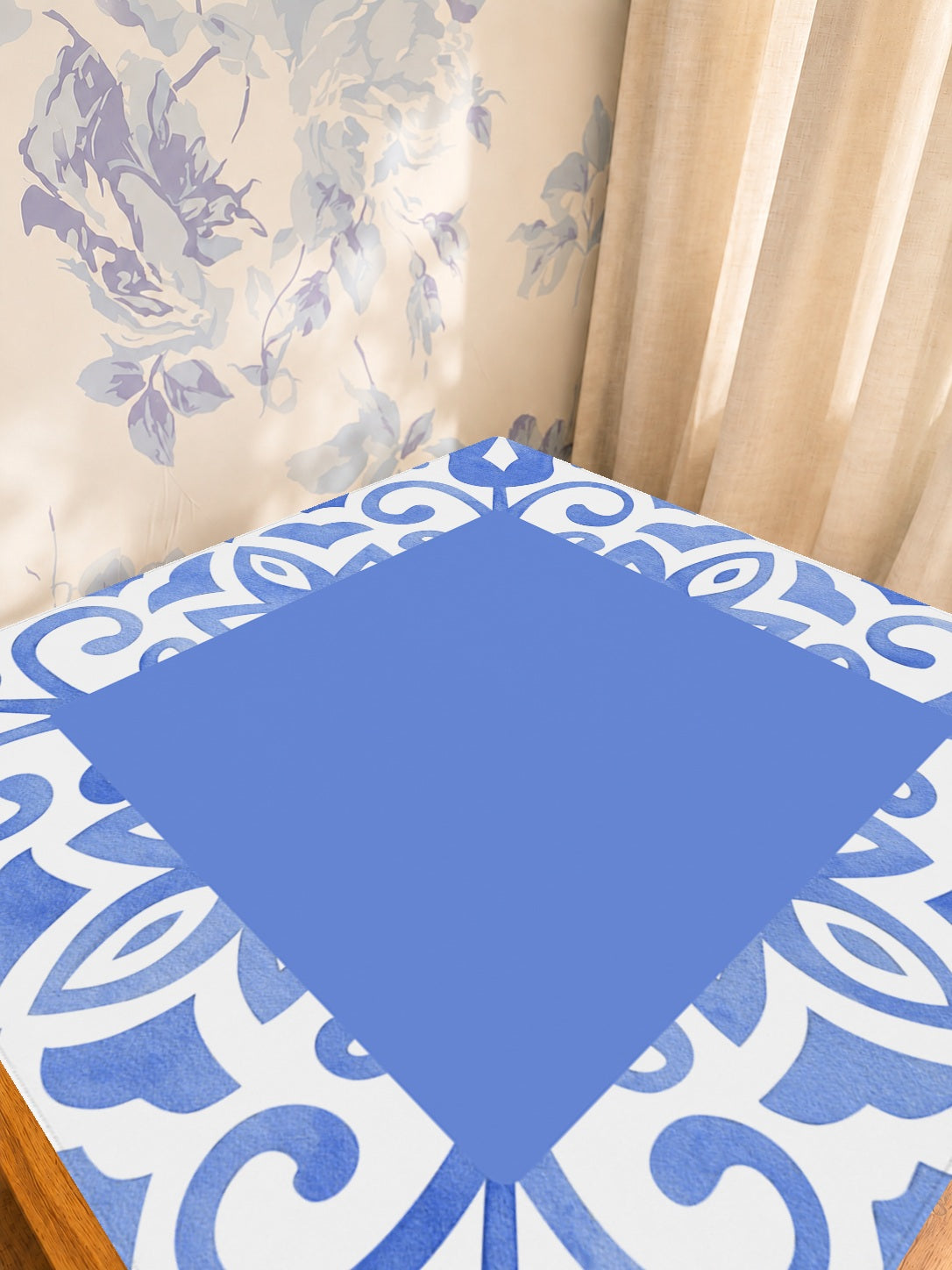 Mahjong by SI™ Twist And Tile | Blue Mahjong Mat — Sunlit Detail [studio-detail-square]