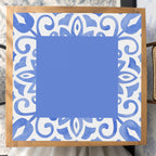Mahjong by SI™ Twist And Tile | Blue Mahjong Mat — Studio Overhead [studio-overhead-square]
