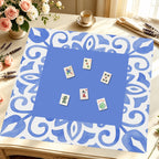 Mahjong by SI™ Twist And Tile | Blue Mahjong Mat — Styled Tile Table [styled-tile-table-square]