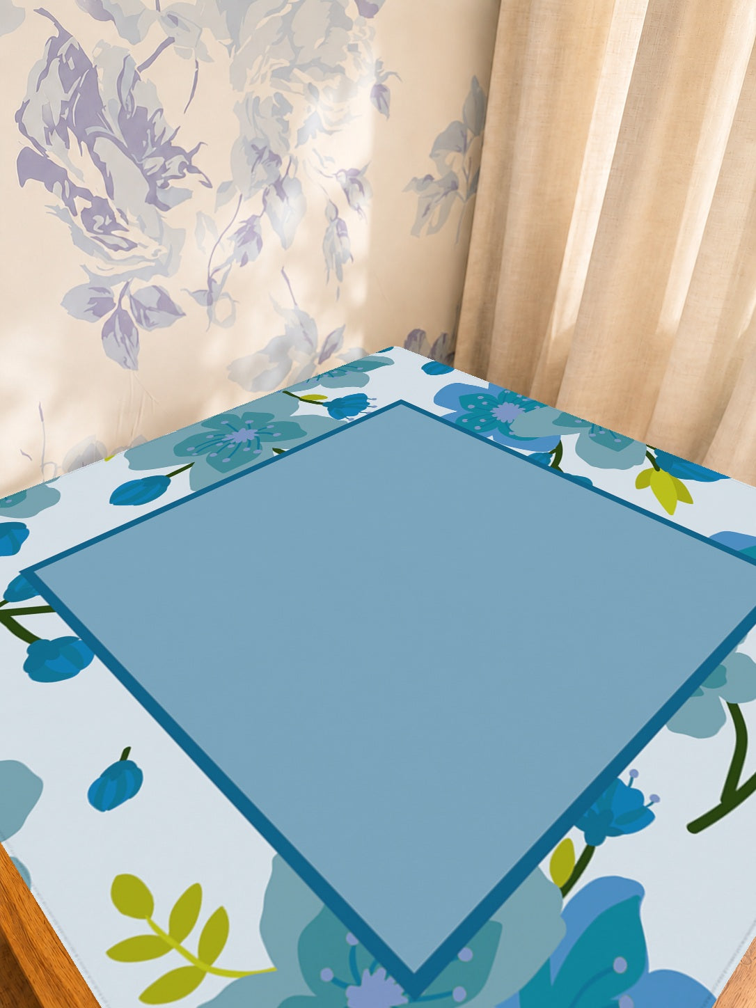 Mahjong by SI™ Vine Time |  Blue Mahjong Mat — Sunlit Detail [studio-detail-square]