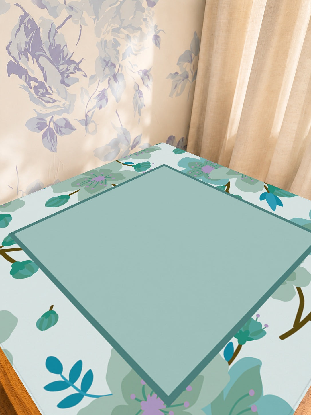 Mahjong by SI™ Vine Time | Green Mahjong Mat — Sunlit Detail [studio-detail-square]