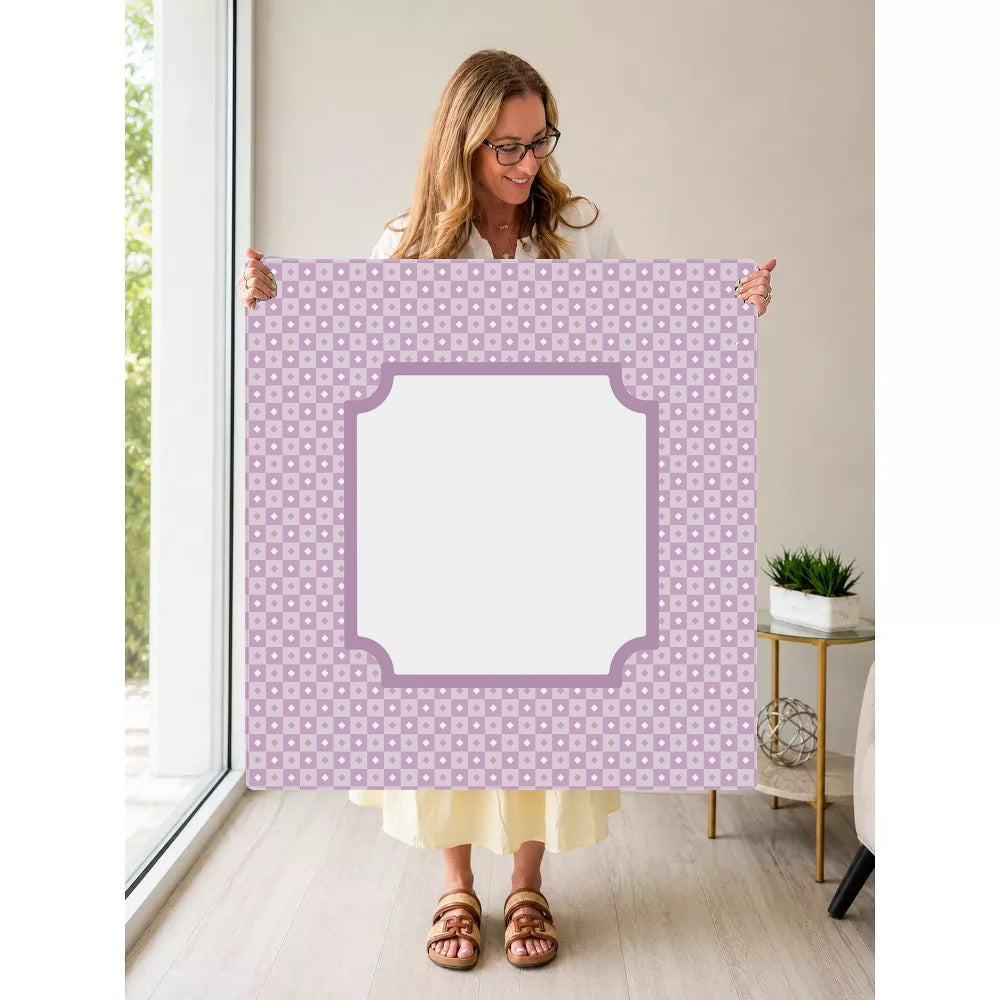 Mahjong by SI™ Violet Vintage Frame Mahjong Mat — Held Mat Portrait [held-mat-portrait-square]