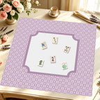 Mahjong by SI™ Violet Vintage Frame Mahjong Mat — Styled Tile Table [styled-tile-table-square]