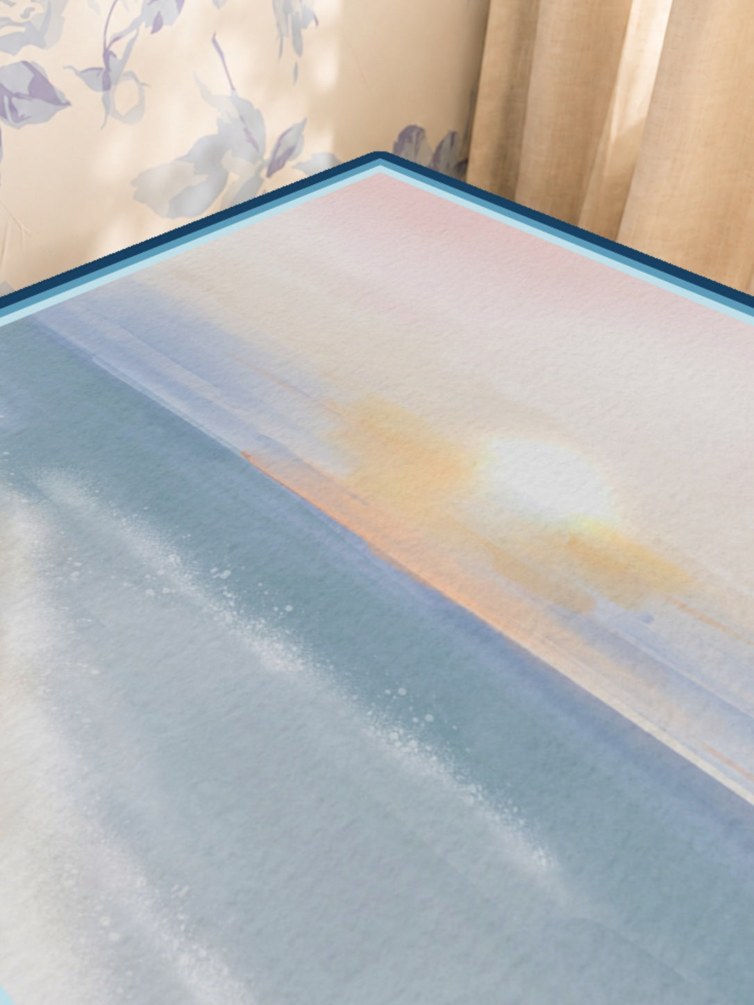 Mahjong by SI™ Wave to The Wind Mahjong Mat — Sunlit Close-up [sunlit-closeup-square]