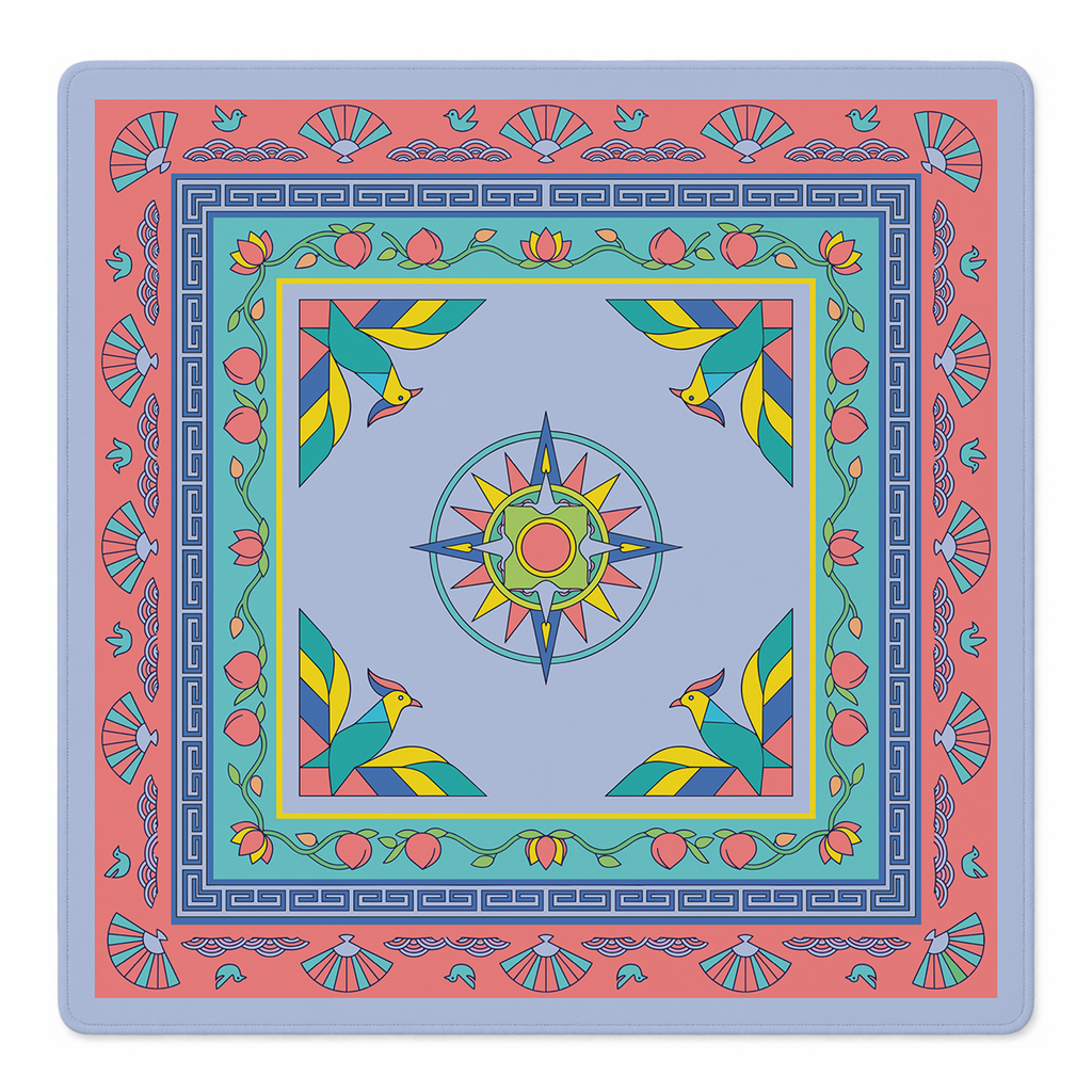 Mahjong by SI™ Coral Me Maybe East Wind Mahjong Mat