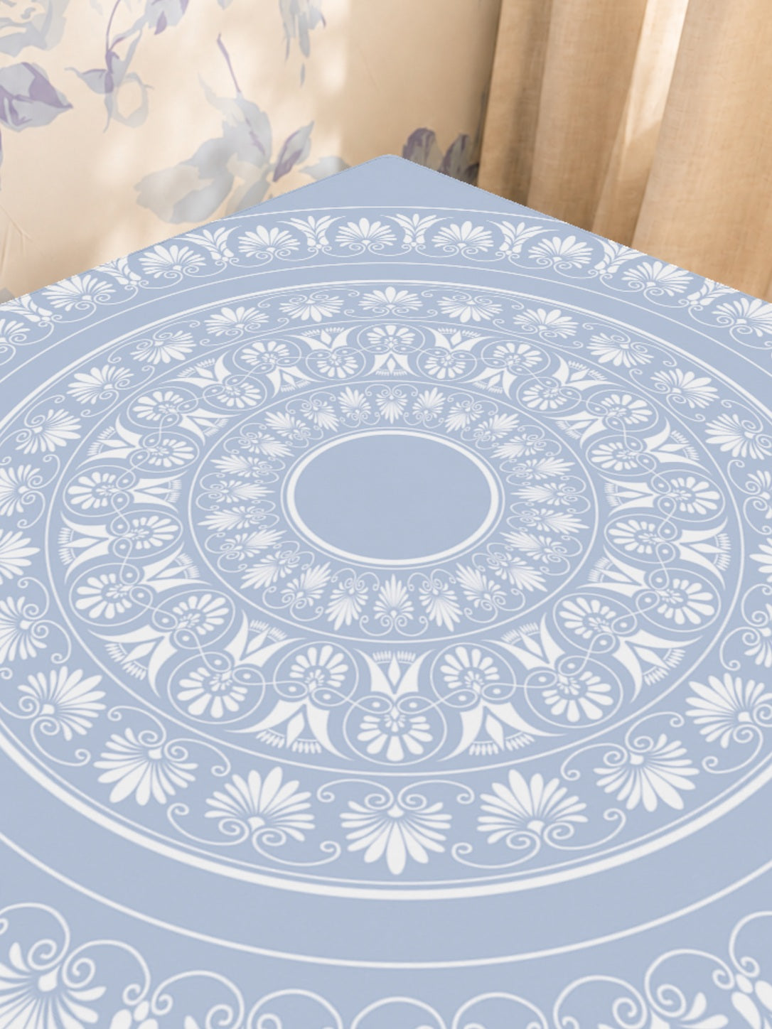 Mahjong by SI™ Wedgwood Whimsy Mahjong Mat — Sunlit Close-up [sunlit-closeup-square]