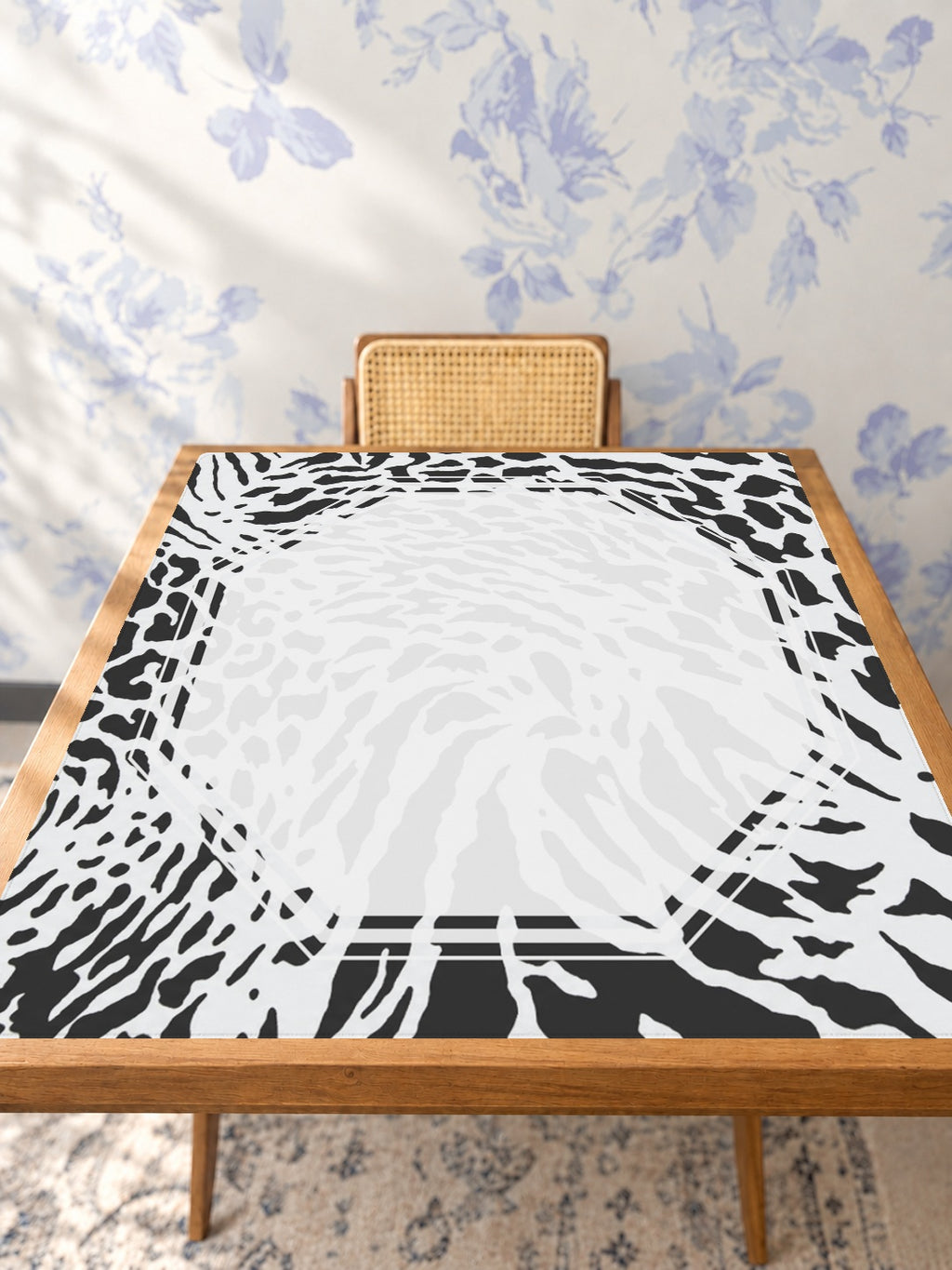 Mahjong by SI™ Wild Things Mahjong Mat — Studio Table Angle [studio-angle-square]