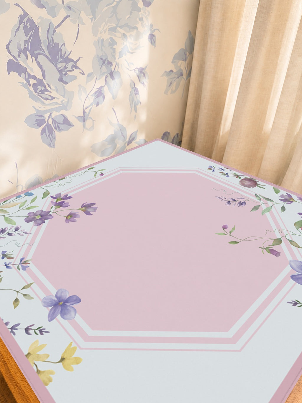 Mahjong by SI™ Wildflower Toile Mahjong Mat — Sunlit Detail [studio-detail-square]