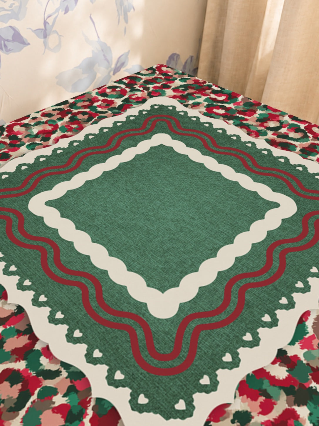 Wildly Merry Mahjong Mat — Sunlit Close-up [sunlit-closeup-square]