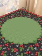 Winterberry Wonderland Mahjong Mat — Sunlit Close-up [sunlit-closeup-square]